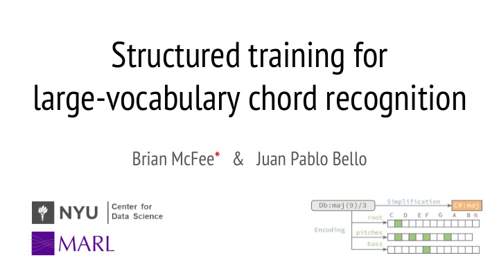 structured training for large vocabulary chord recognition