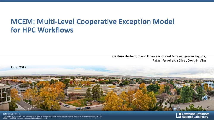 mcem multi level cooperative exception model for hpc