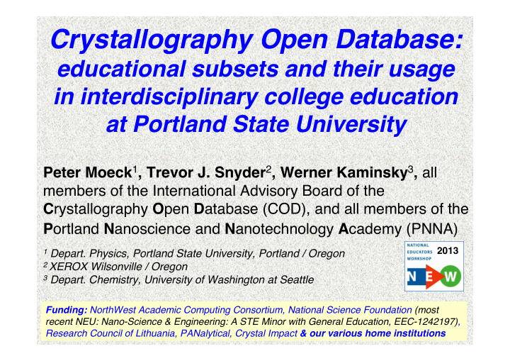 crystallography open database