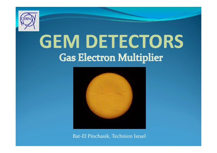 bat el pinchasik technion israel gem detectors main