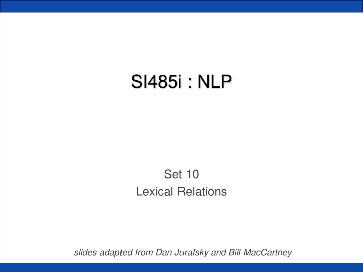 si485i nlp