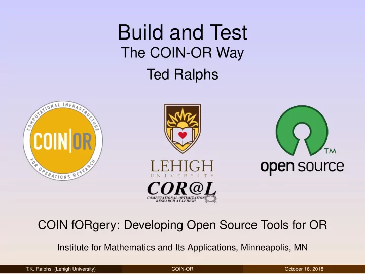 build and test