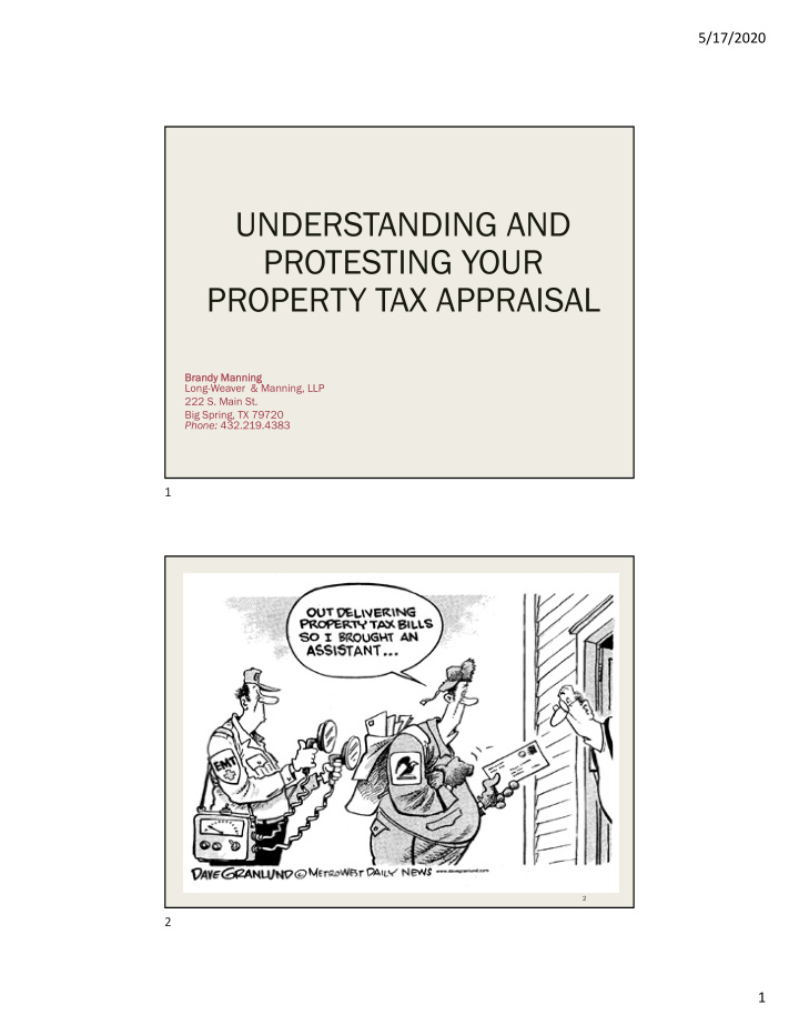 understanding and protesting your property tax appraisal