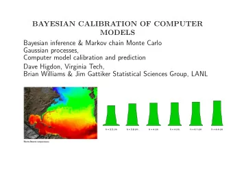 BAYESIAN CALIBRATION OF COMPUTER  MODELS  Bayesian inference &amp; Markov chain Monte Carlo