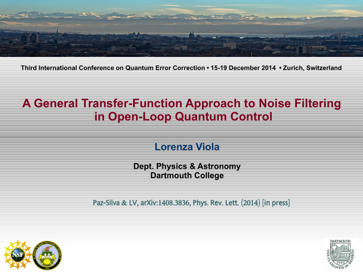 a general transfer function approach to noise filtering