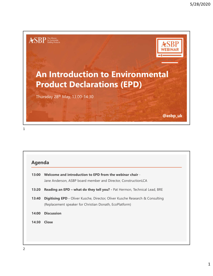 an introduction to environmental product declarations epd