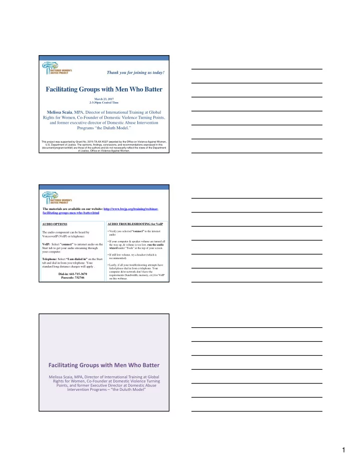 1 experience in batterers intervention programs bip