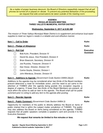 As a matter of proper business decorum, the Board of Directors respectfully request that all cell