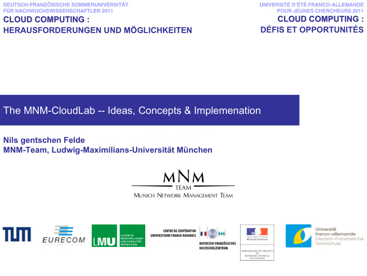 the mnm cloudlab ideas concepts implemenation