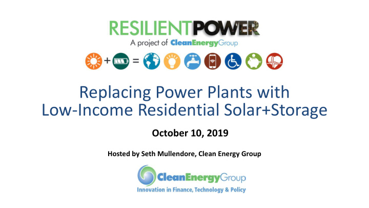 low income residential solar storage