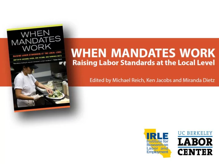 timeline of san francisco mandates