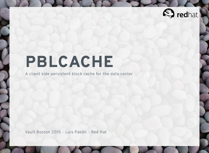 pblcache pblcache