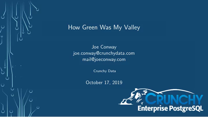 how green was my valley