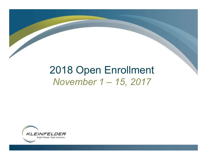 2018 open enrollment