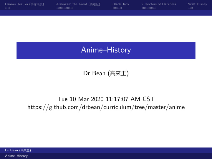 anime history