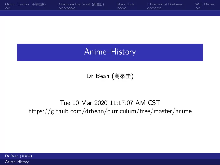 anime history