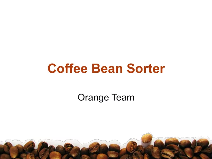 coffee bean sorter