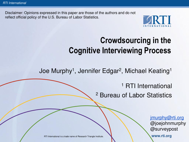 cognitive interviewing process