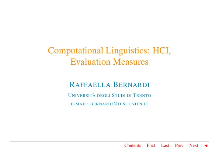computational linguistics hci evaluation measures