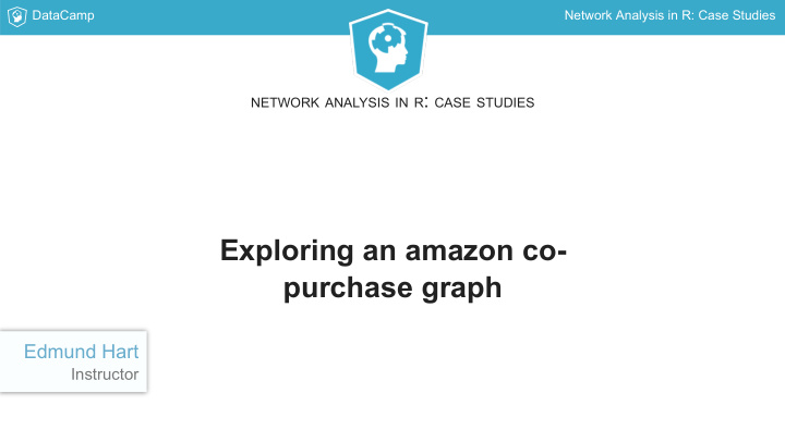 exploring an amazon co purchase graph