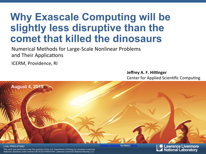 why exascale computing will be slightly less disruptive