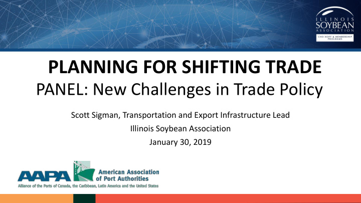 planning for shifting trade