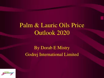 Outlook 2020  By Dorab E Mistry  Godrej International Limited  Full Title of my Paper  Palm