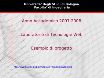 Anno Accademico 2007-2008  Laboratorio di Tecnologie Web  Esempio di progetto