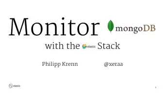 Monitor  with the  Stack Philipp Krenn  @xeraa  1  Infrastructure | Developer