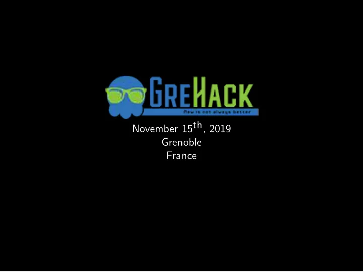 november 15th 2019 grenoble france history day after