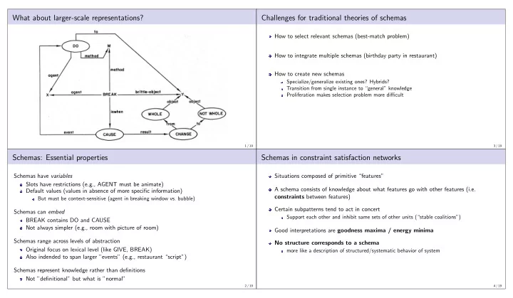 what about larger scale representations challenges for