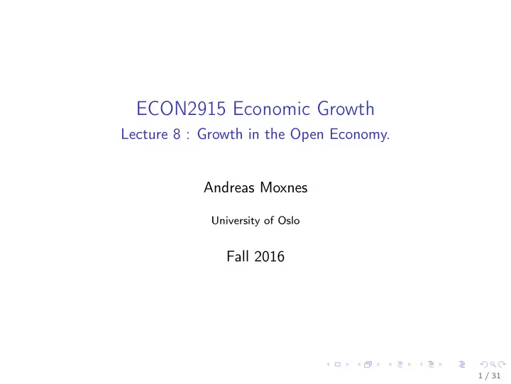 econ2915 economic growth