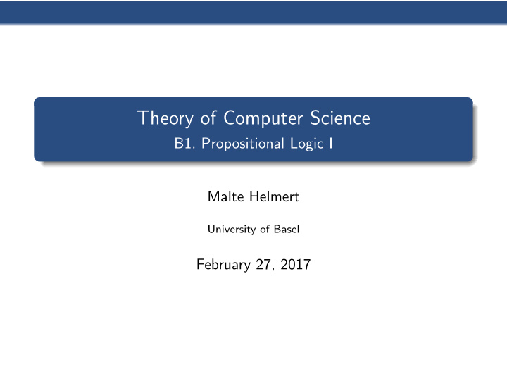 theory of computer science