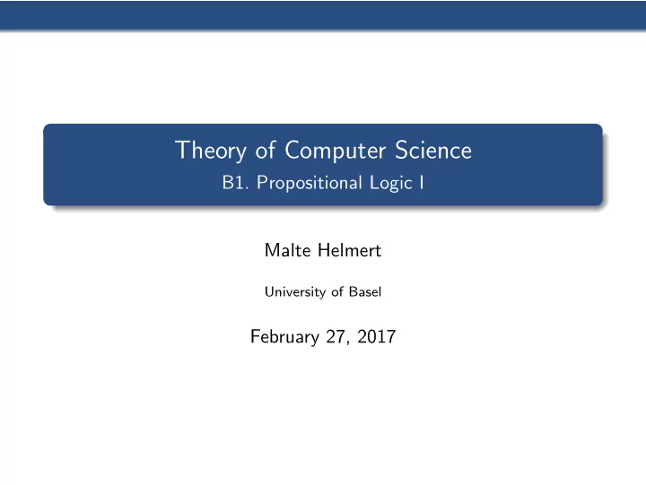 theory of computer science