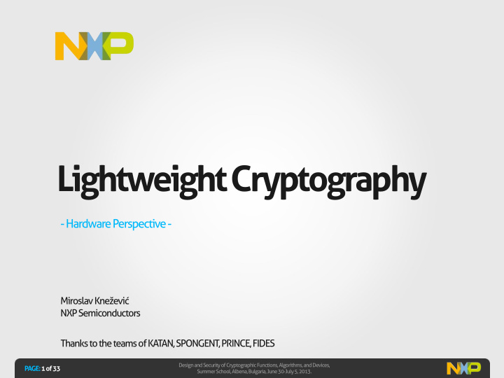 lightweight cryptography