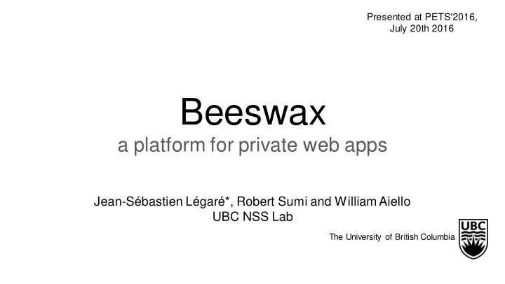 beeswax