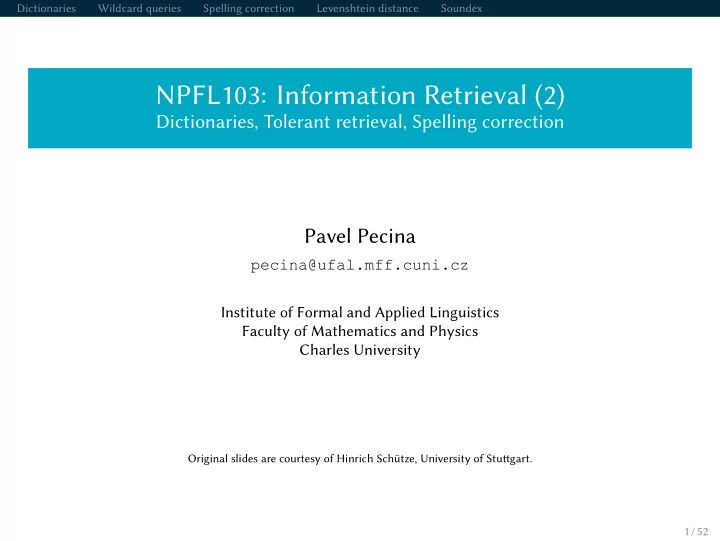 npfl103 information retrieval 2