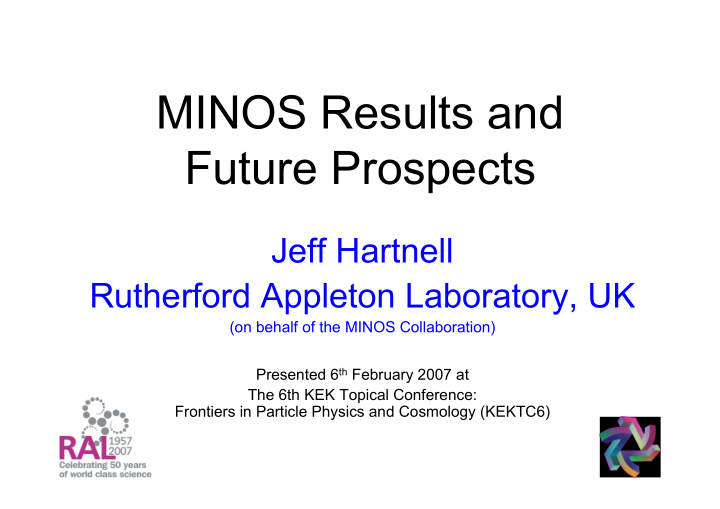 minos results and future prospects