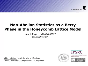 Non-Abelian Statistics as a Berry  Phase in the Honeycomb Lattice Model  New J. Phys. 11 (2009)