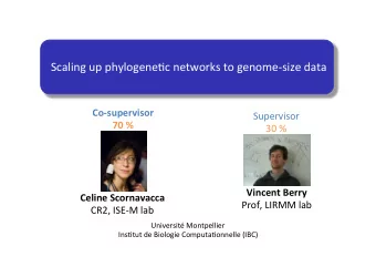 Scaling  up  phylogene/c  networks  to  genome-size  data