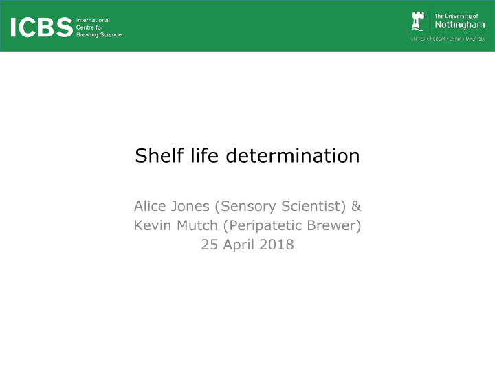 shelf life determination