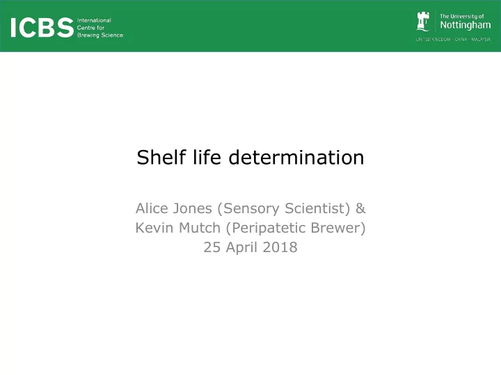 shelf life determination