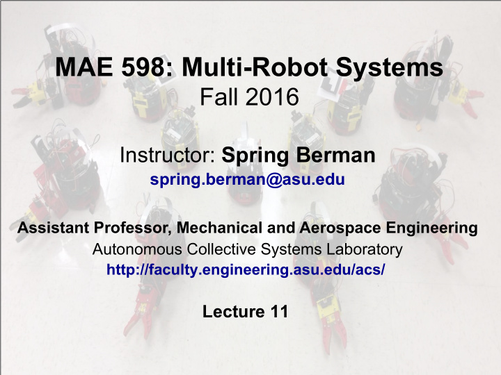 mae 598 multi robot systems