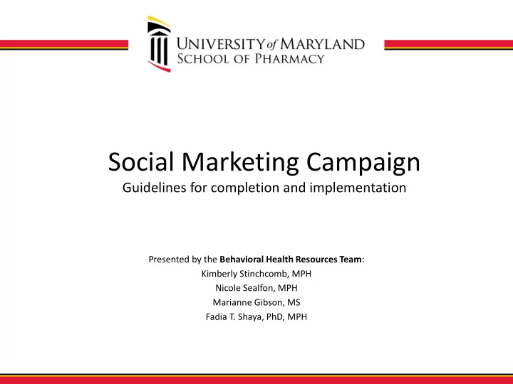social marketing campaign