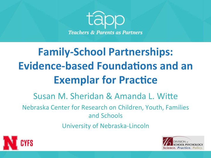 family school partnerships evidence based founda ons and