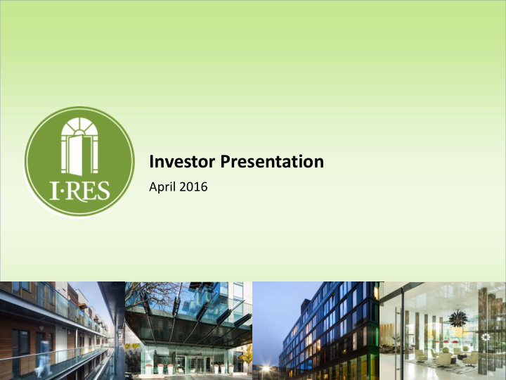 investor presentation