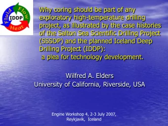 Why coring should be part of any  exploratory high-temperature drilling  project, as illustrated by