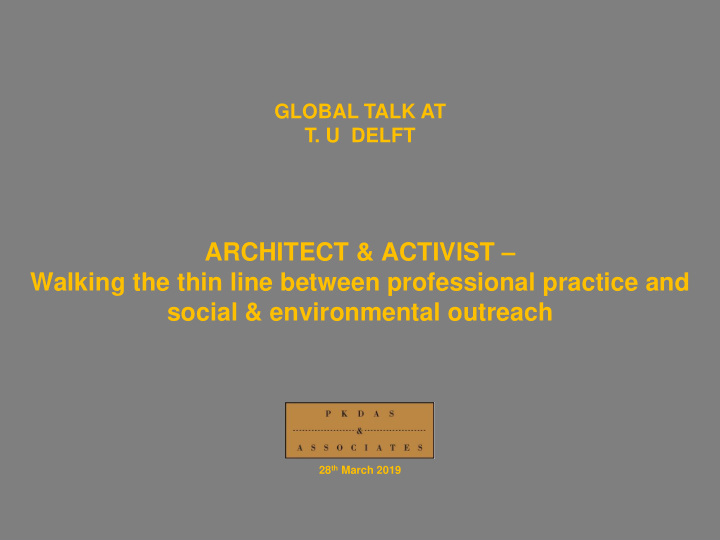 architect activist