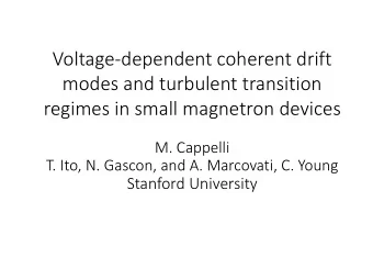 Voltage-dependent coherent drift  modes and turbulent transition  regimes in small magnetron