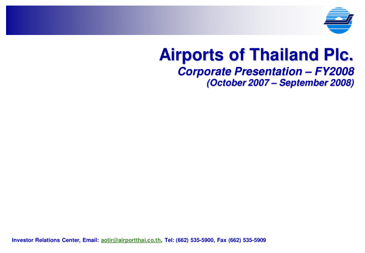 airports of thailand plc